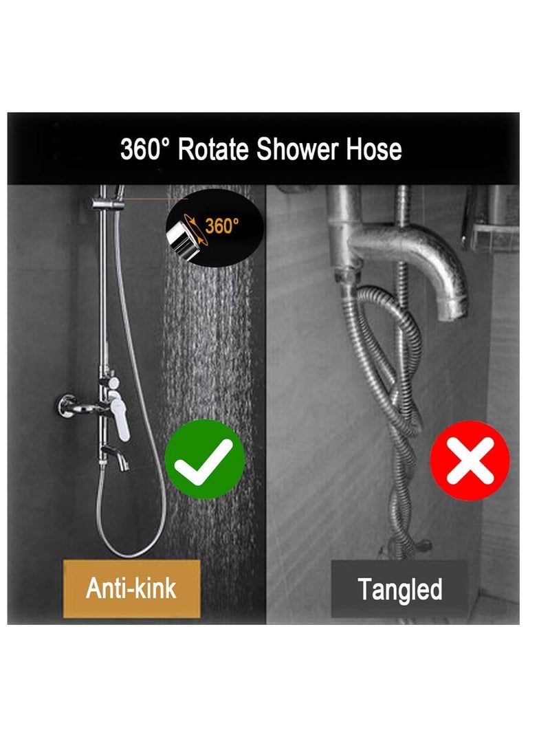 ECVV ECVV 1.5M Shower Hose, Premium PVC Handheld Shower Head Hose Flex Hoses Extension,Flexible Shower Head Replacement Hose, Anti-Twist, Easy-to-Clean - Image 4