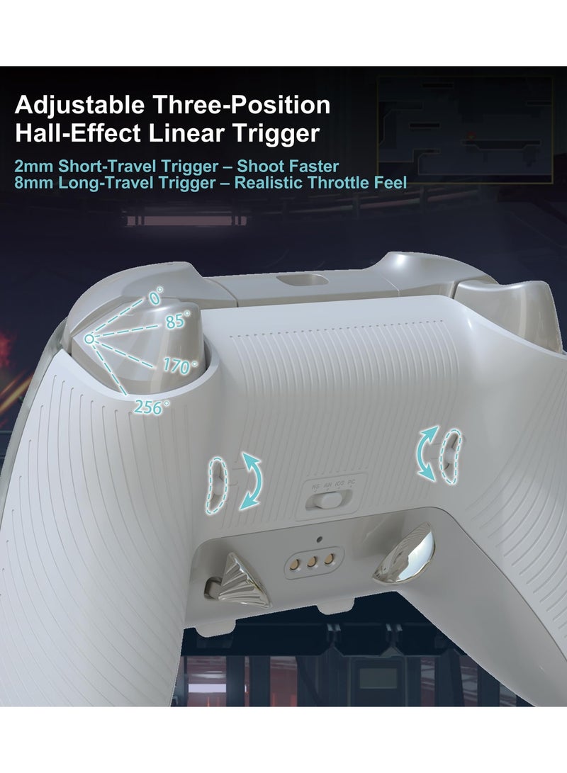 AOLION K20 PC Controller,Bluetooth Controller with Hall Triggers,Hall Joysticks,RGB Light,for PC/Switch/iOS/Android 1000mAh with Charging Dock. - Image 5