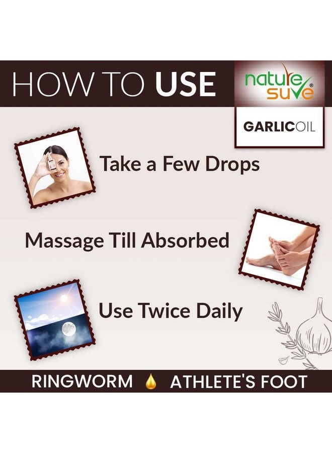 Nature Sure Garlic Oil for Ringworm and Athlete's Foot in Men & Women - 1 Pack (30ml) - Image 3