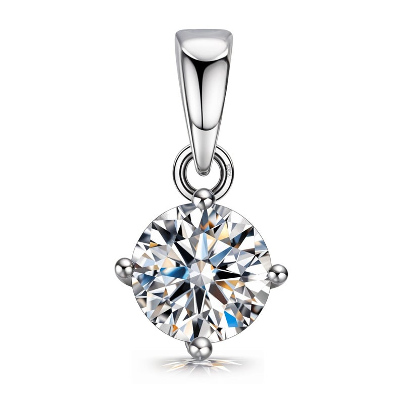 HighSpark Solitaire Pendant | 92.5 Sterling Silver & Diamond Like Brilliance Sparkling Zirconia for that Stunning Shine | Lovely Gift - Image 1
