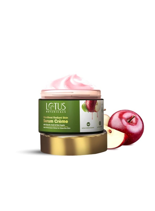 لوتس بوتنيكال كريم سيروم "لوتس بوتانيكالز غلايكو-بوست" (Lotus Botanicals GlycoBoost) لإشراق البشرة بخلاصة التفاح الأحمر وحمض الغليكوليك | لبشرة صافية ونقية وخالية من العيوب (بمظهر زجاجي) - 50 جم - Image 1