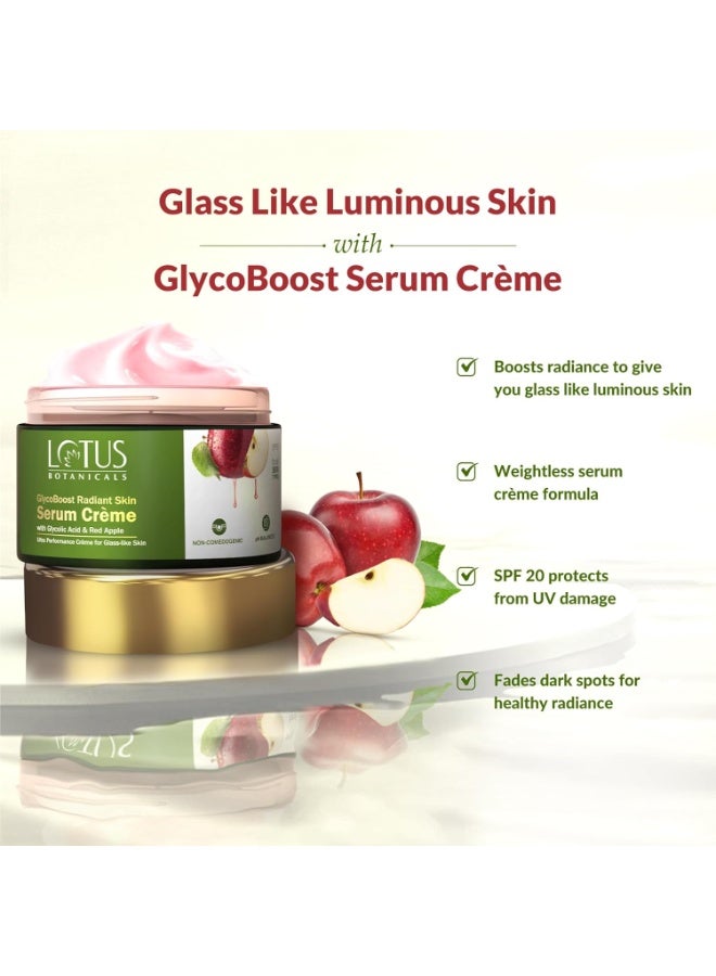 لوتس بوتنيكال كريم سيروم "لوتس بوتانيكالز غلايكو-بوست" (Lotus Botanicals GlycoBoost) لإشراق البشرة بخلاصة التفاح الأحمر وحمض الغليكوليك | لبشرة صافية ونقية وخالية من العيوب (بمظهر زجاجي) - 50 جم - Image 3
