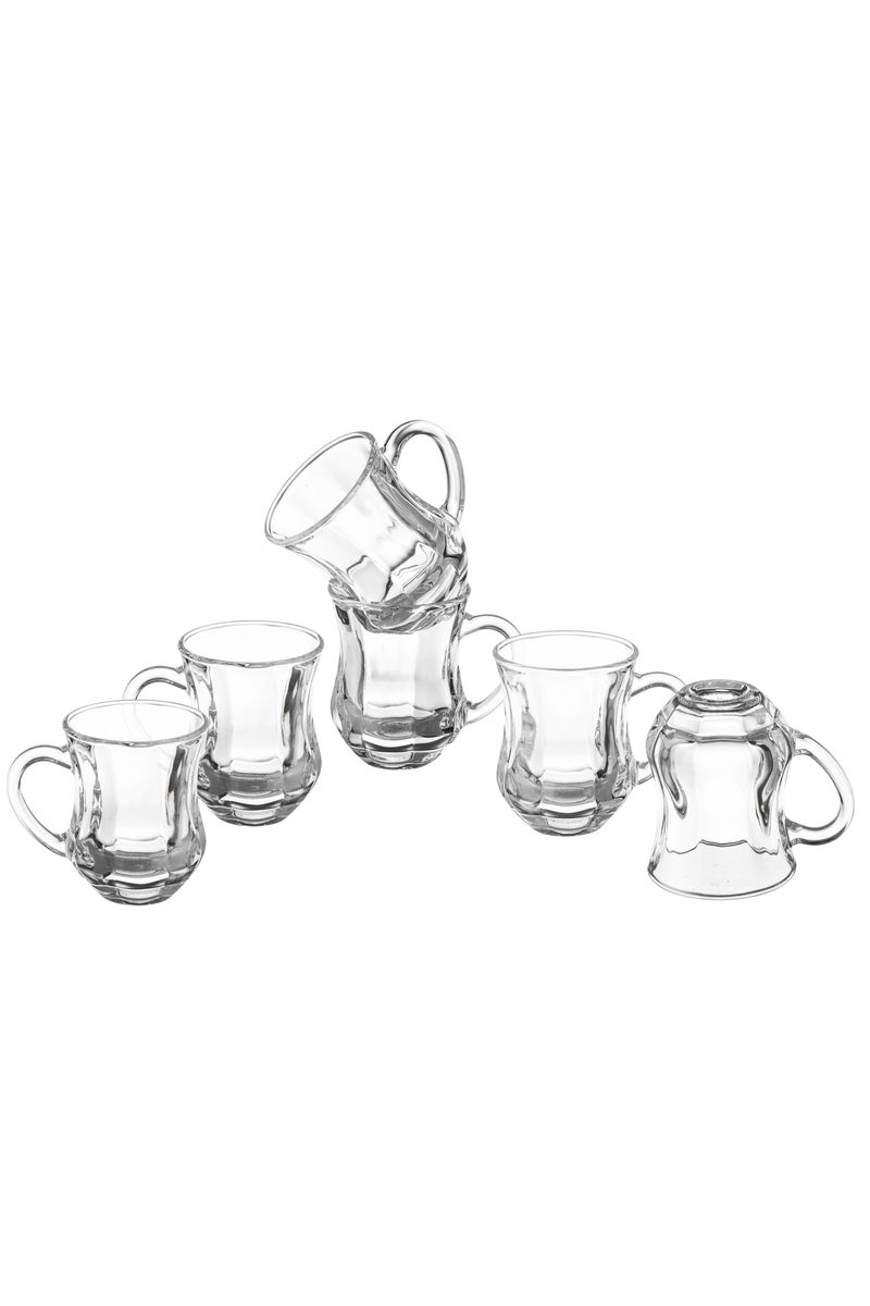 بلينك ماكس طقم 6 فنجان شاي من الزجاج الصافي السعة 130 مل - Image 1