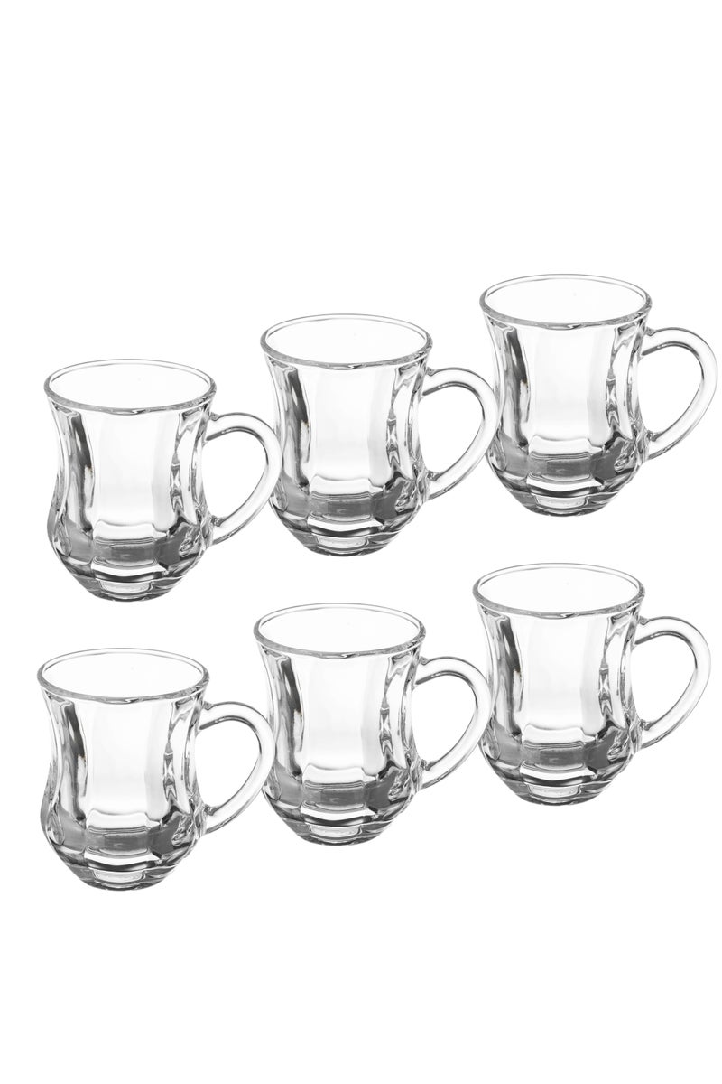 بلينك ماكس طقم 6 فنجان شاي من الزجاج الصافي السعة 130 مل - Image 2