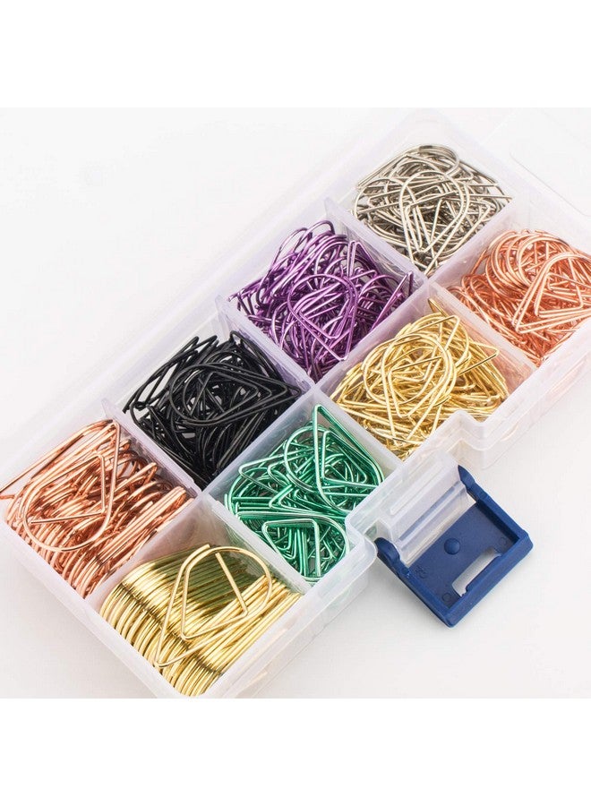 kootiko Multicolor Cute Paper Clips Assorted Sizes Smooth Stainless Steel Drop-Shaped Paperclips Large And Small For Office Supplies Wedding Women Girls Kids Students, 300 Pack - Image 2