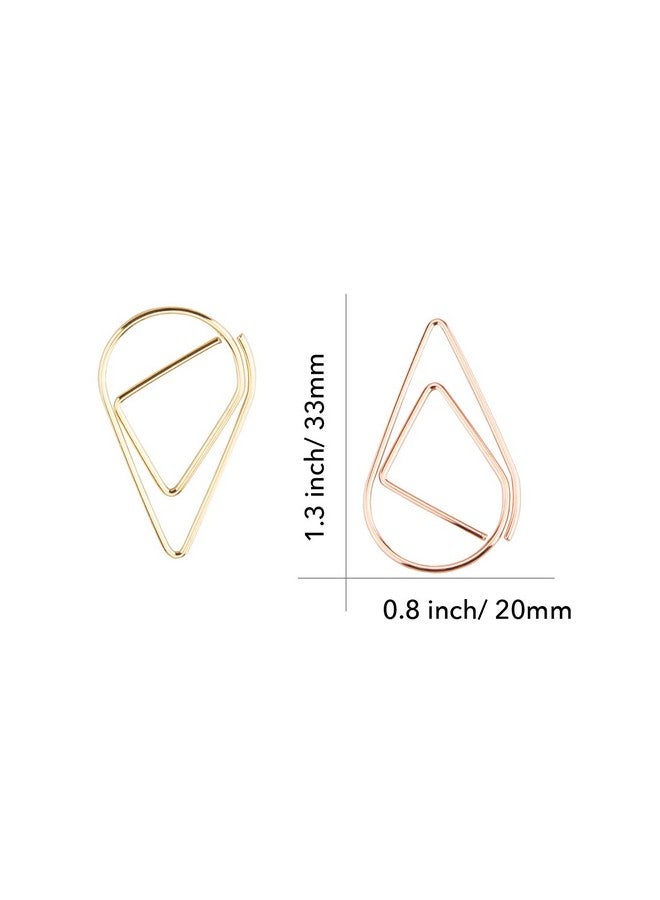 kootiko Multicolor Cute Paper Clips Assorted Sizes Smooth Stainless Steel Drop-Shaped Paperclips Large And Small For Office Supplies Wedding Women Girls Kids Students, 300 Pack - Image 5
