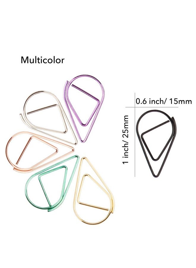 kootiko Multicolor Cute Paper Clips Assorted Sizes Smooth Stainless Steel Drop-Shaped Paperclips Large And Small For Office Supplies Wedding Women Girls Kids Students, 300 Pack - Image 4