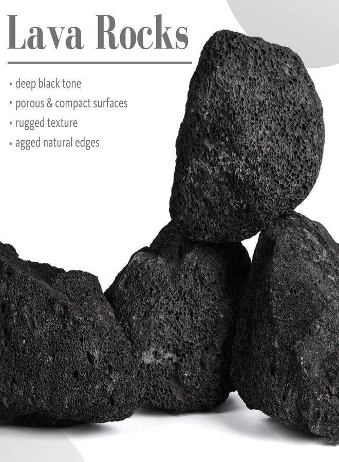 FISCAPE 2.2-6.1 Inches Natural Black Lava Rock, 4 PCS Small Aquarium Rocks for Aquascaping, Terrariums, Reptile Tanks & Aquarium Décor - Image 2