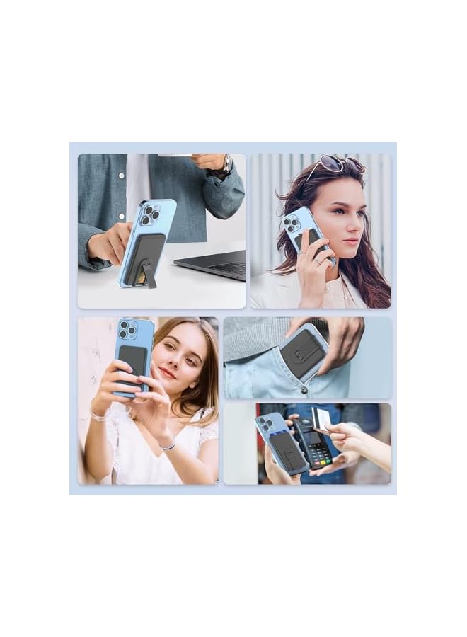 Green Tiger erorex Phone Card Holder, Ultra Slim Phone Wallet Stand Silicone Sticky Business Credit Card ID Holder for Back of Phone Compatible with iPhone Most Smartphones - Black - Image 3