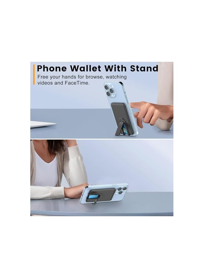 Green Tiger erorex Phone Card Holder, Ultra Slim Phone Wallet Stand Silicone Sticky Business Credit Card ID Holder for Back of Phone Compatible with iPhone Most Smartphones - Black - Image 5