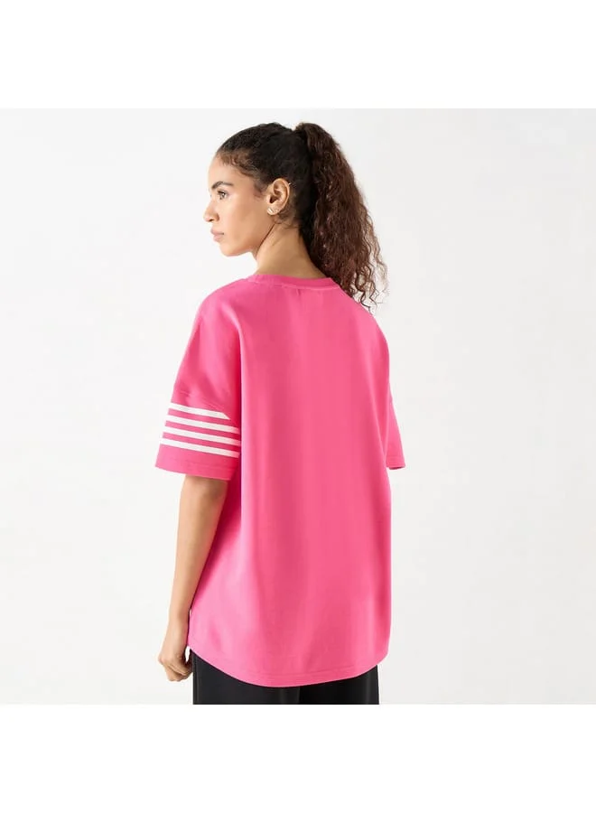 Kappa Kappa Logo Print Crew Neck T-shirt with Short Sleeves