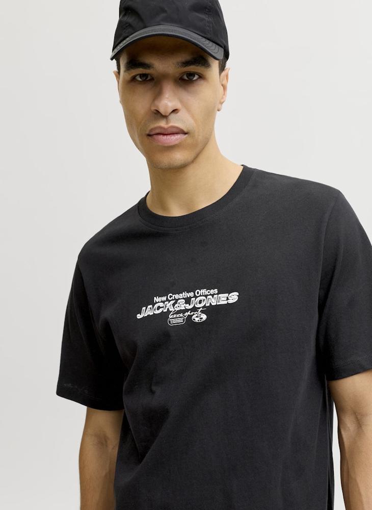 JACK & JONES Graphic Crew Neck T-Shirt - Image 3