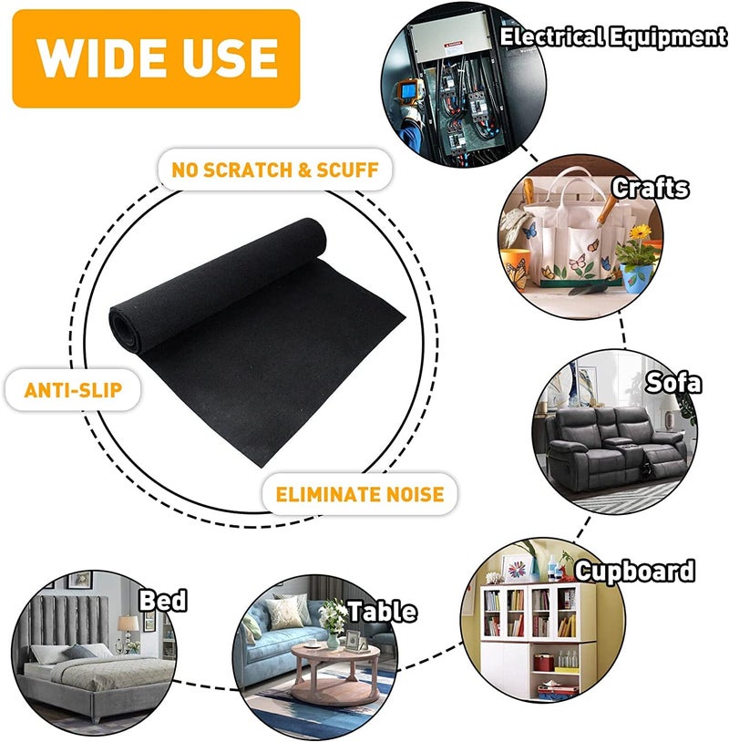 Halero 78"x59" Black Underfelt Carpet for Speaker,Sub Box Carpet Home, Auto, RV, Boat, Marine, Truck, Car Trunk Felt Fabric Material - Image 5