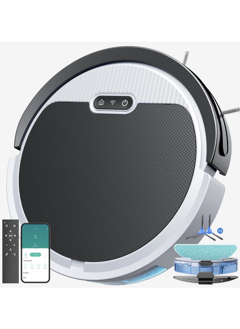 Robot Vacuum And Mop Combo, App/Voice Control, 3 In 1 Robot Vacuum Cleaner, 4000pa Max Power Suction, Scheduled Cleaning, Automatic Recharge, For Pet Hair, Low Carpet