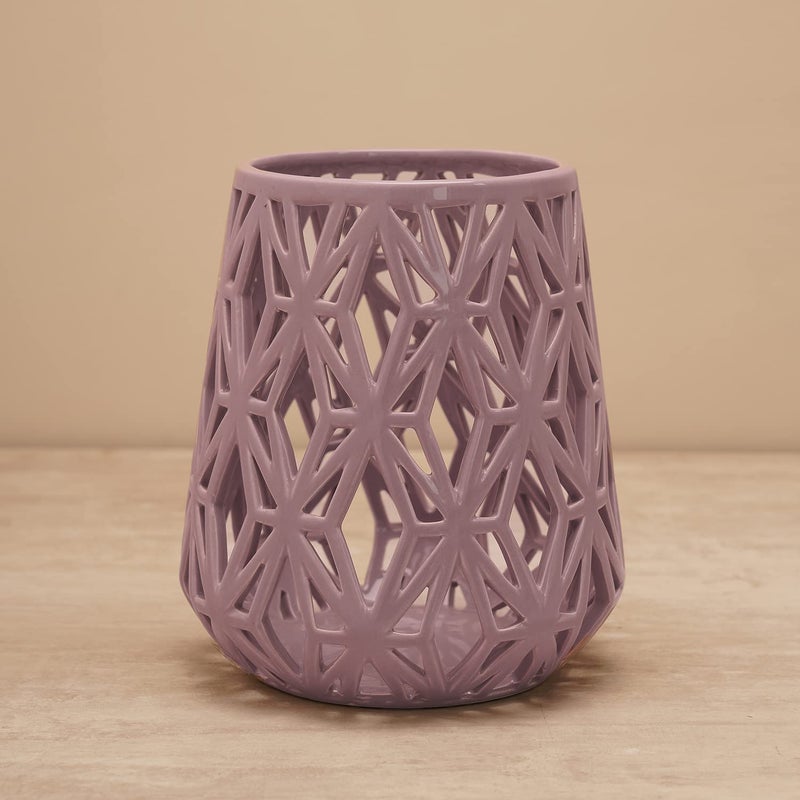 PURE HOME + LIVING Pure Home Living Purple Intertwist Ceramic Vase  - Image 1