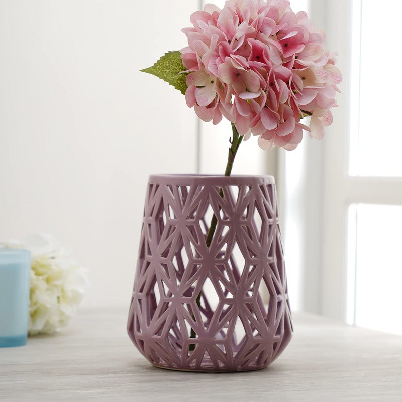 PURE HOME + LIVING Pure Home Living Purple Intertwist Ceramic Vase  - Image 2