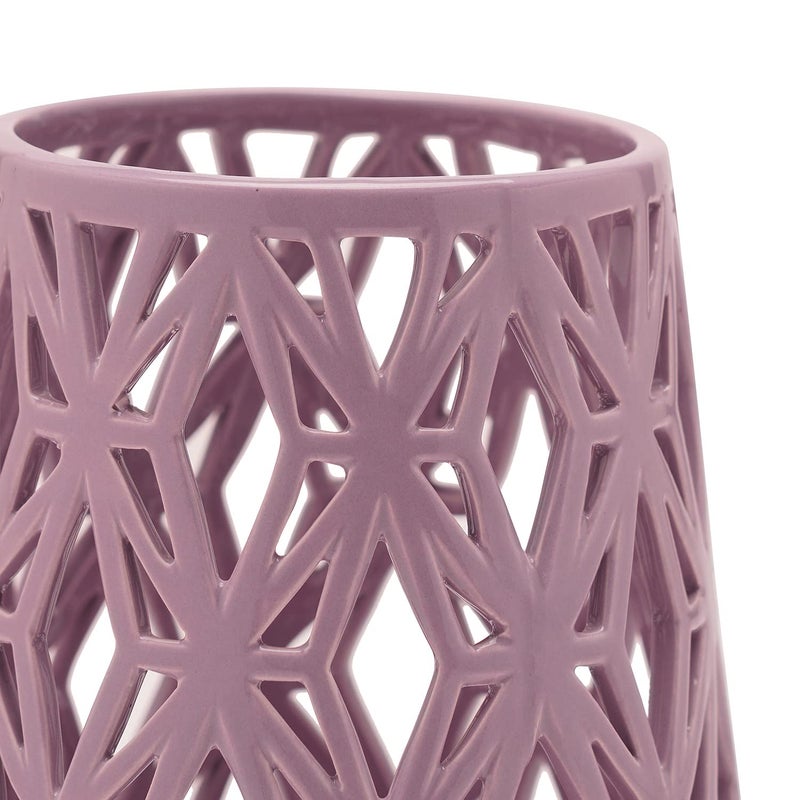 PURE HOME + LIVING Pure Home Living Purple Intertwist Ceramic Vase  - Image 5