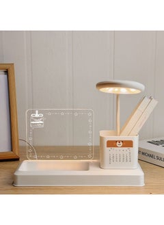 Generic Source Manufacturers Pen Container Nightlight Desk Lamp Acrylic Writing Board Company School Logo Lettering Birthday Gift Items-Specification:Intelligent Voice-activated Desk Lamp: Kao Shen Body Protection (with A Pen + Calendar)  - Image 1