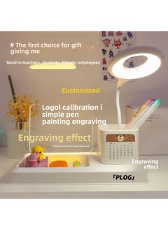 Generic Source Manufacturers Pen Container Nightlight Desk Lamp Acrylic Writing Board Company School Logo Lettering Birthday Gift Items-Specification:Intelligent Voice-activated Desk Lamp: Kao Shen Body Protection (with A Pen + Calendar)  - Image 2