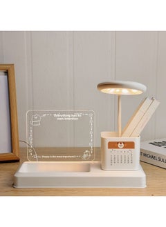 Generic Source Manufacturers Pen Container Nightlight Desk Lamp Acrylic Writing Board Company School Logo Lettering Birthday Gift Items-Specification:Intelligent Voice-activated Desk Lamp: Kao Shen Body Protection (with A Pen + Calendar)  - Image 4