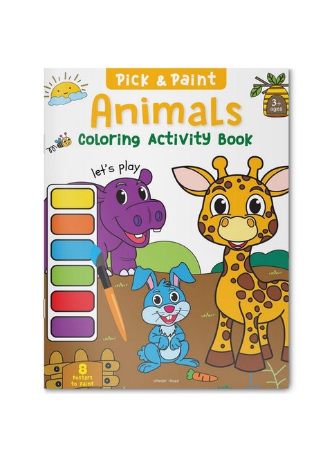 Pick And Paint Coloring Activity Book For Kids: Animals