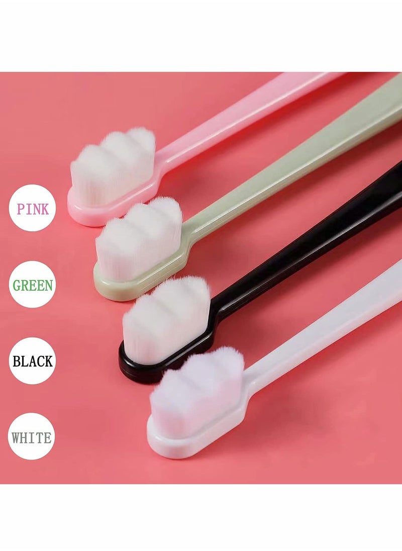 Excefore - Extra Soft Toothbrush for Sensitive Gums with 20000 Soft Floss Bristle for Pregnant Women, Elderly, Adult, Kid, Braces and Gum Recessions (Black, White, Green, Pink) - Image 1