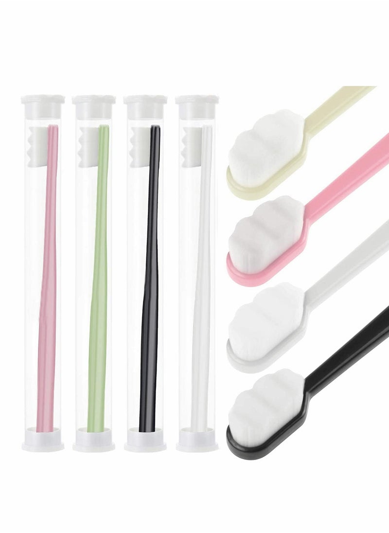 Excefore - Extra Soft Toothbrush for Sensitive Gums with 20000 Soft Floss Bristle for Pregnant Women, Elderly, Adult, Kid, Braces and Gum Recessions (Black, White, Green, Pink) - Image 1