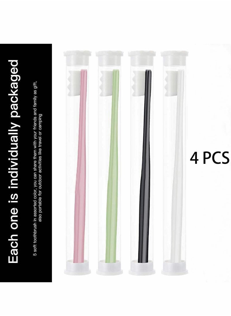 Excefore - Extra Soft Toothbrush for Sensitive Gums with 20000 Soft Floss Bristle for Pregnant Women, Elderly, Adult, Kid, Braces and Gum Recessions (Black, White, Green, Pink) - Image 1