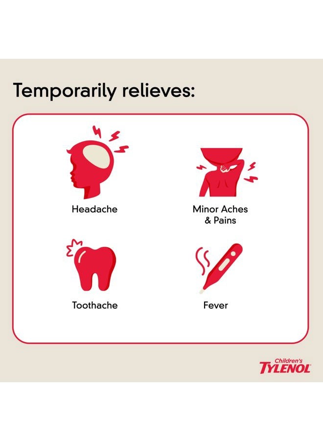 Tylenol معلق فموي للأطفال، خافض للحرارة ومسكن للألم، بنكهة العنب، 4 أونصة سائلة - Image 2