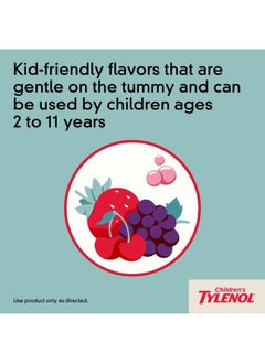 TYLENOL Children's Liquid Oral Suspension Medicine, Acetaminophen Pain Reliever & Fever Reducer for Cold + Flu Symptoms & Sore Throat, Aspirin-, Ibuprofen- & Alcohol- Free, Grape, 4 fl. oz  - Image 5