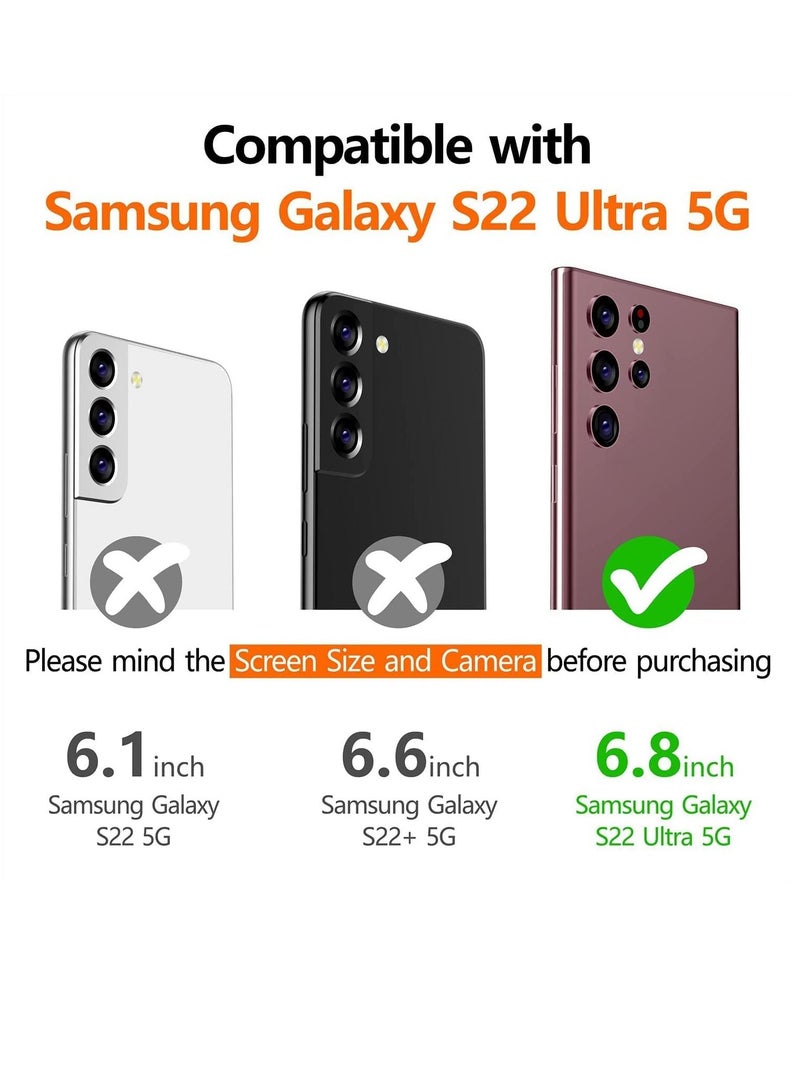 BORTONY Samsung Galaxy S22 Ultra Case Slim Fit Crystal Transparent Anti-Scratch Flexible Soft TPU - Image 5