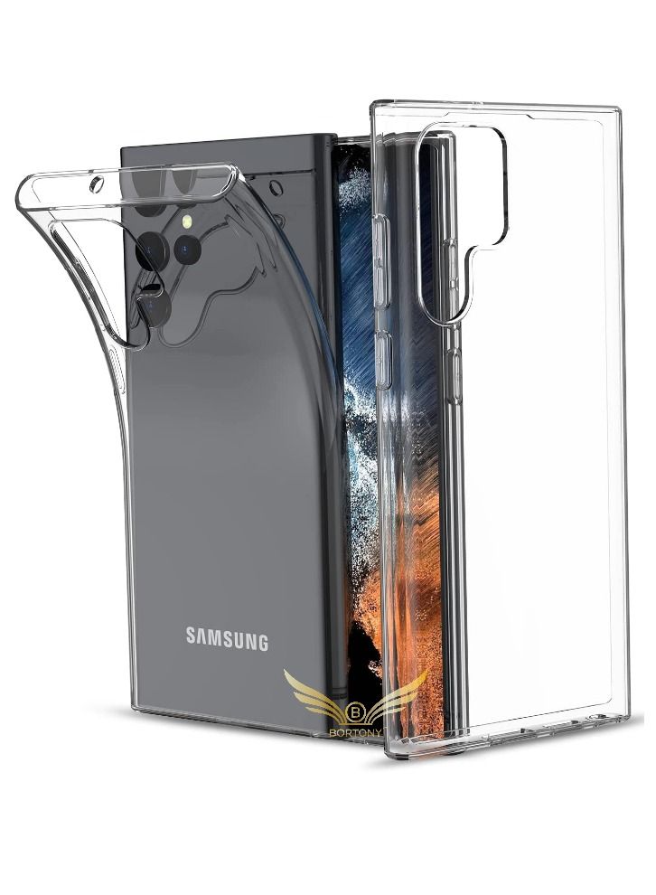 BORTONY Samsung Galaxy S22 Ultra Case Slim Fit Crystal Transparent Anti-Scratch Flexible Soft TPU - Image 1