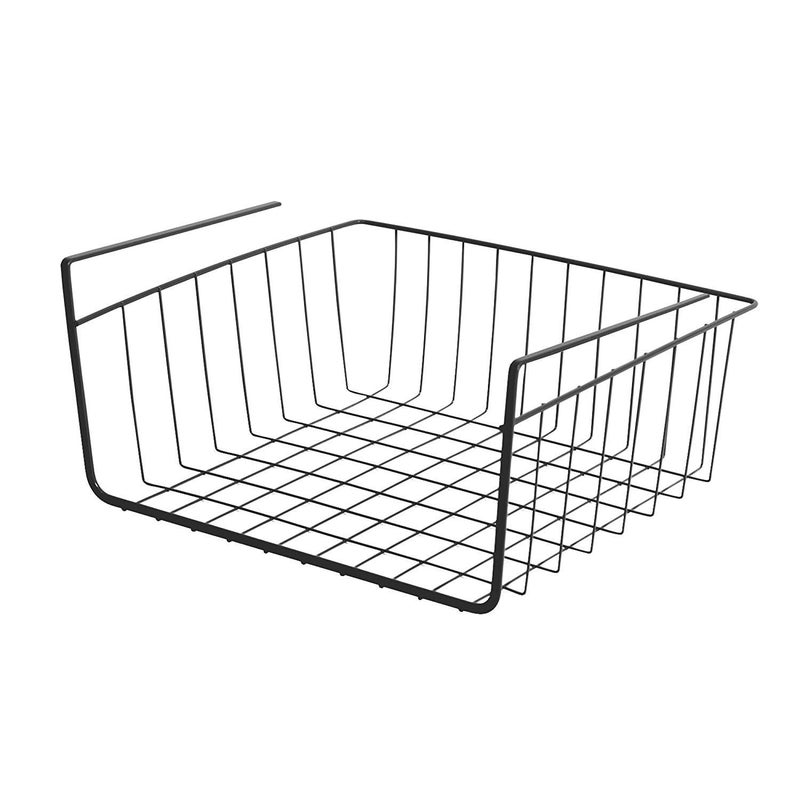 Go Hooked 12 Inch Undershelf Storage Basket Under Cabinet Storage Organizer 3 Pcs Black for Maximum Storage Efficiency Optimize Your Space for Kitchen and Pantry Home and Office - Image 3