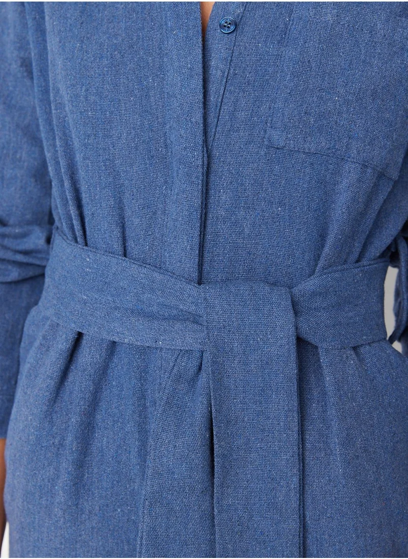 trendyol Tie Detail Knitted Jumpsuit