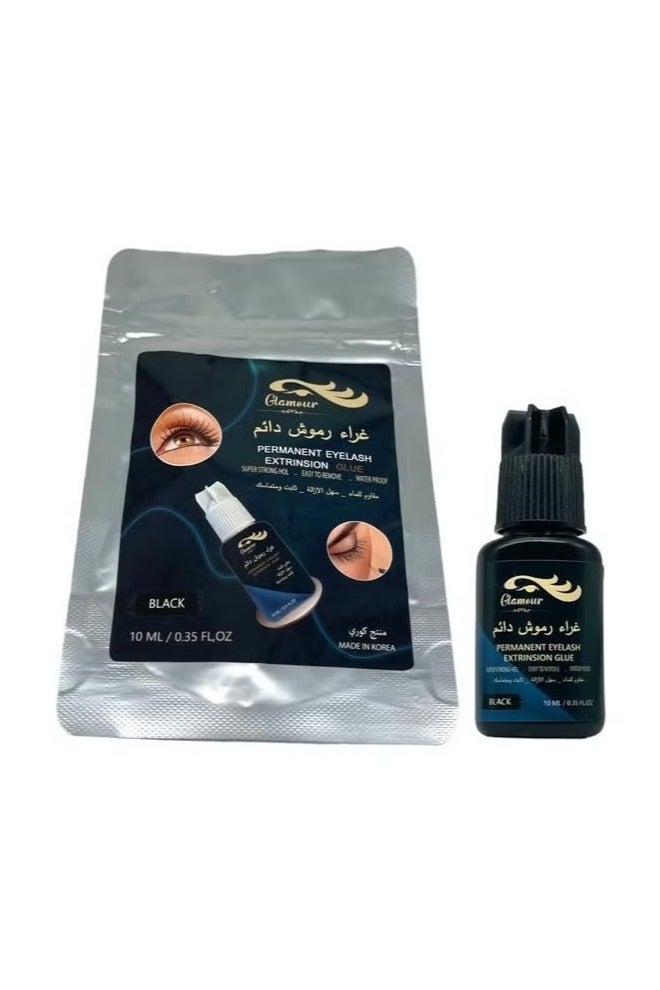 GLAMOUR Waterproof Permanent Eyelash Glue Black 10ml - Image 1