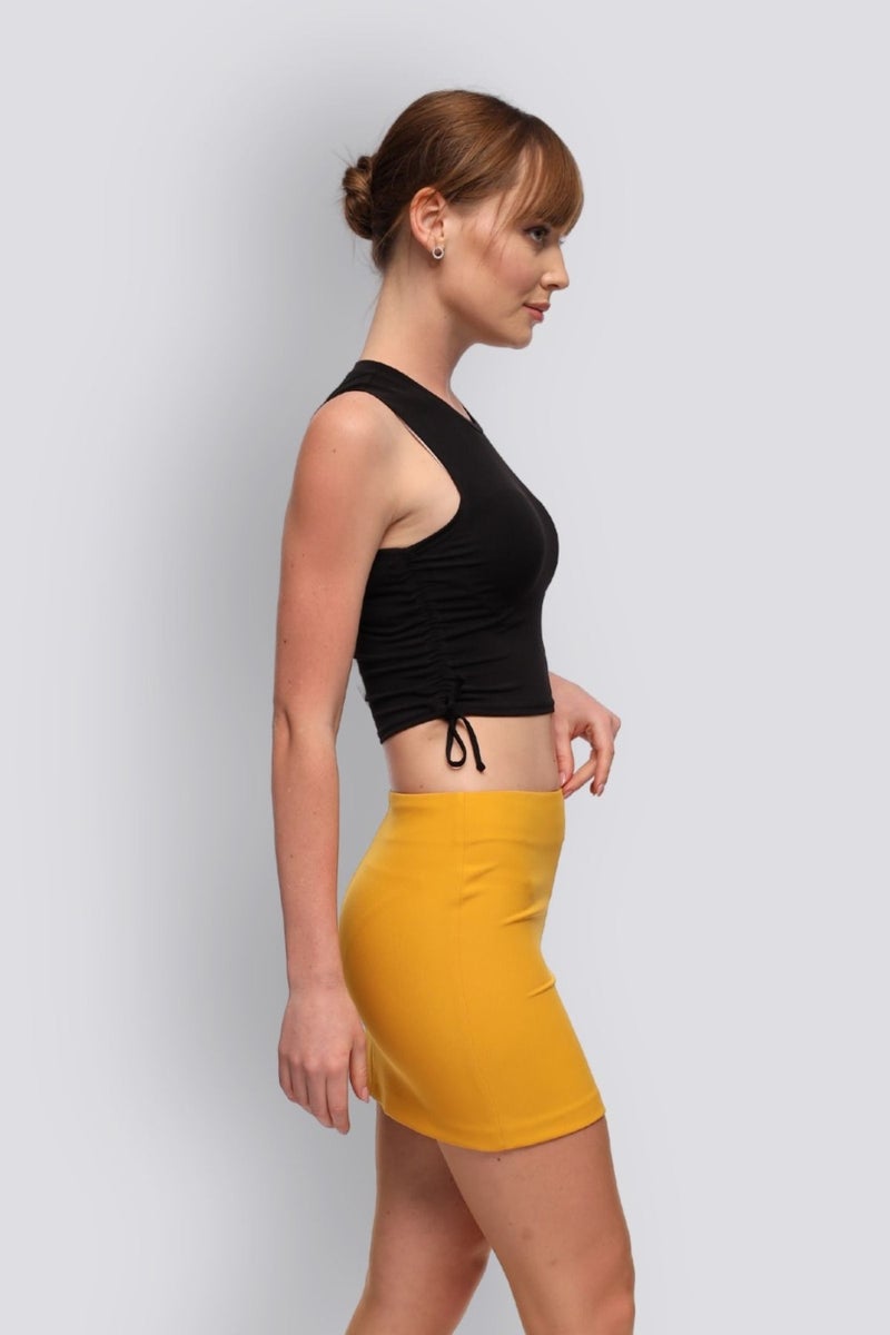 HOX'S Mu | Slim Fit Mini Skirt - Yellow  - Image 4