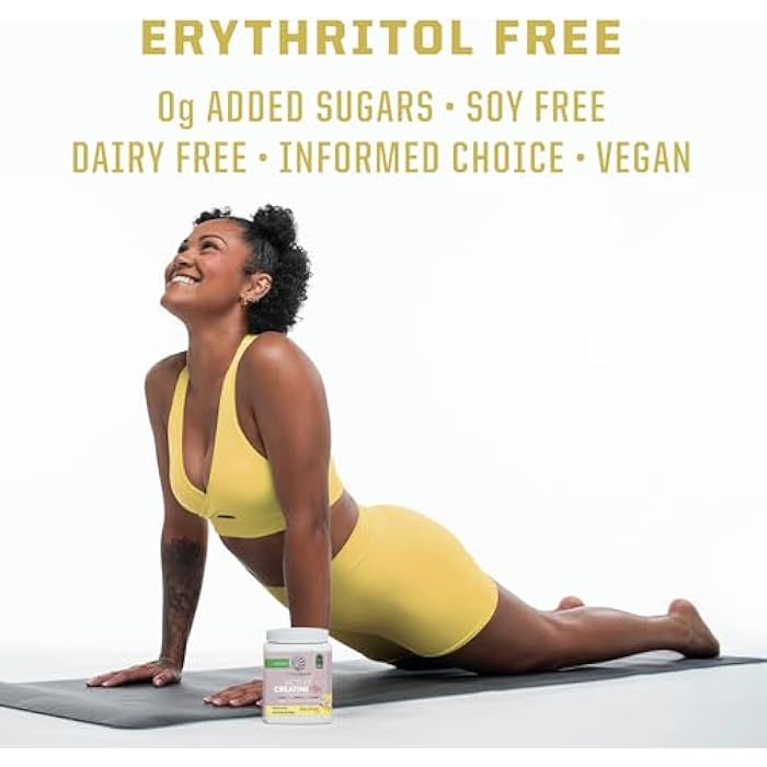 Sunwarrior Creatine Monohydrate Powder for Women | Muscle Building Pre Workout Vegan Keto Friendly Micronized & Easily Mixes 300g Tub (50 Serve) Yuzu Coconut Flavored Active Creatine - Image 5