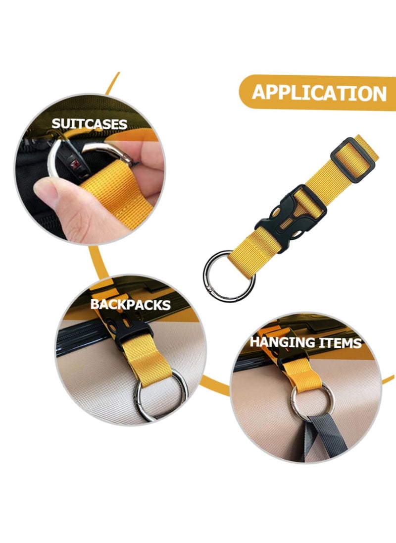 Excefore Luggage Straps, 4 Pcs Binding Belts Portable Buckle Accessories Adjustable Travel Yellow Outdoor Suitcase Travel Luggage Straps  - Image 3