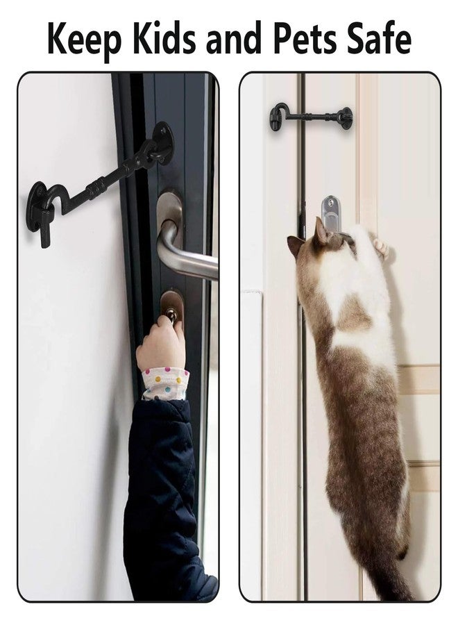 ويل ميد مزلاج خطافي وحلقي من WellMade مقاس 6 بوصات للأبواب، مزلاج مقاوم للصدأ، قفل خطافي للخصوصية للأبواب والبوابات والحظائر والأكواخ والنوافذ مع 4 براغي (عبوة واحدة، أسود) - Image 3