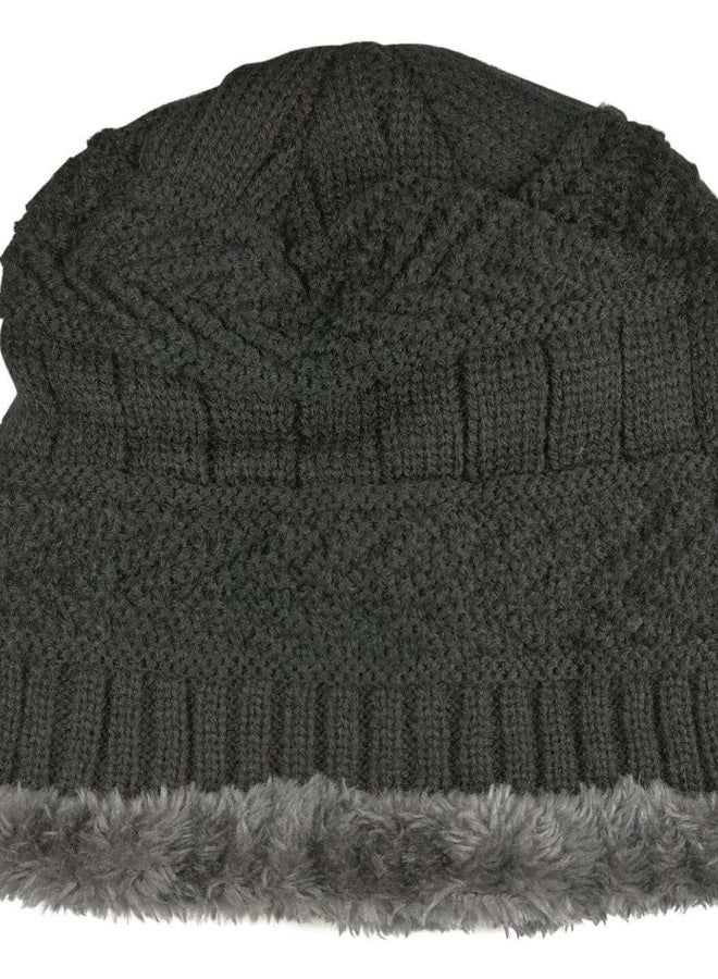 HINDAWI (Hat(black)) - Winter Beanie Scarf for Boys Girls (5-12 Years) Hats Circle Scarf Kids Slouchy Skull Cap - Image 2