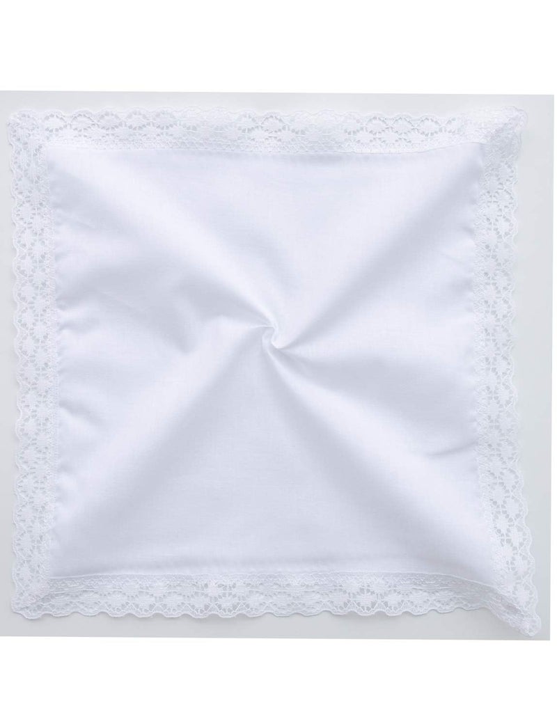 COCOUSM Womens Handkerchiefs White Cottom Crochet Lace Bridal Wedding Hankies 6 Pieces - Image 4