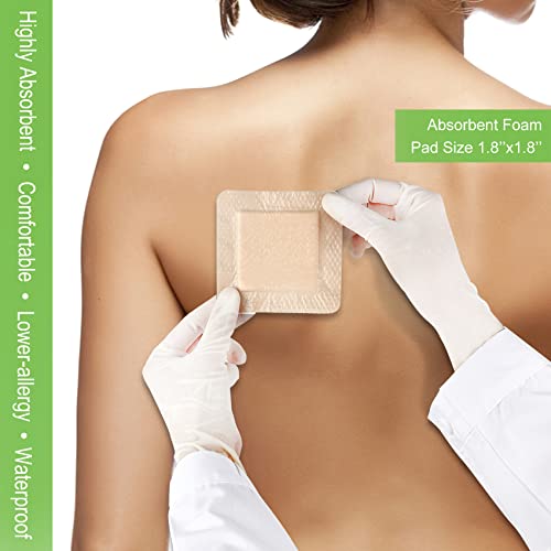 NeuHeils Silicone Adhesive Foam Dressing with Gentle Border 3''x3'' for Bed Sore, 10 Packs, High Absorbency Waterproof Silicone Wound Bandage for Foot Diabetic Ulcer - Image 3