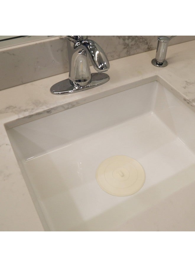 Danco (89042) 5-Inch Flat Suction Rubber Sink Stopper, Fits Kitchen & Bathroom Sink and Tub Drains, White, 1-Pack - Image 1