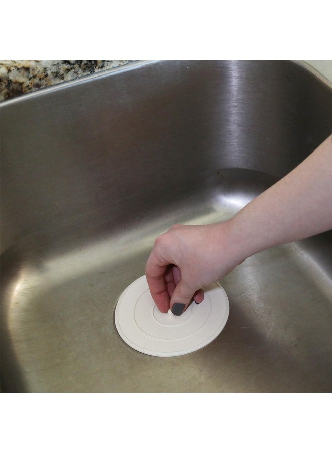 Danco (89042) 5-Inch Flat Suction Rubber Sink Stopper, Fits Kitchen & Bathroom Sink and Tub Drains, White, 1-Pack - Image 2