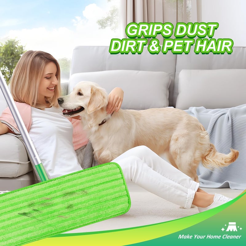 GFRED Mop Pads Compatible with Swiffer Sweeper Mop (4 Pack Swiffer XL Pads- Sleeves Cover, Green) - Image 5