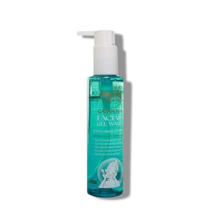 Cabarossa Facial Gel Wash – Instant Cleansing, Exfoliation & Brightening with Aloe Vera, Rosemary & Amino Acids – Gentle Daily Face Wash for All Skin Types – 150ml - Image 1