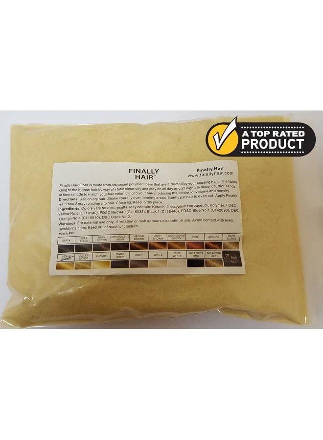 Finally Hair Building Fiber REFILL 100 Grams Medium Blond Hair Loss Concealer by Finally Hair (Light Medium Blonde) - Image 3