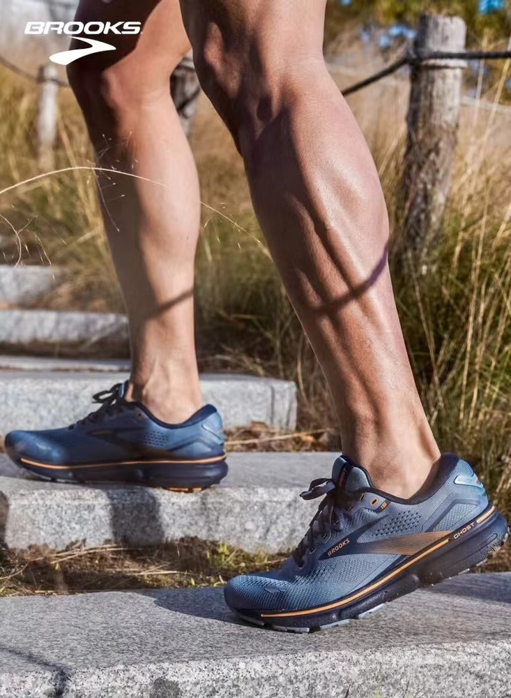 Brooks Ghost 15 Cushioning Professional Men and Women Running Shoes Gray Blue  - Image 3
