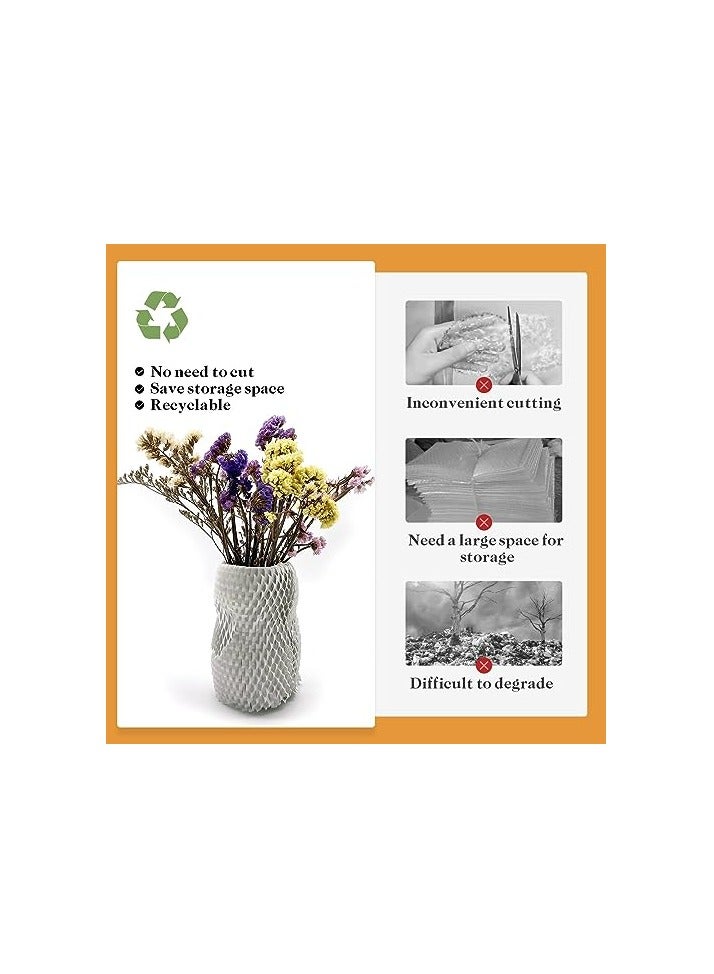 SYOSI Honeycomb Packing Paper Roll 15" x 131"- Innovative and Eco-Friendly Cushioning Alternative for Fragile Items- Recyclable and Space-Saving Moving Supplies Protective Packaging Material(White) - Image 4