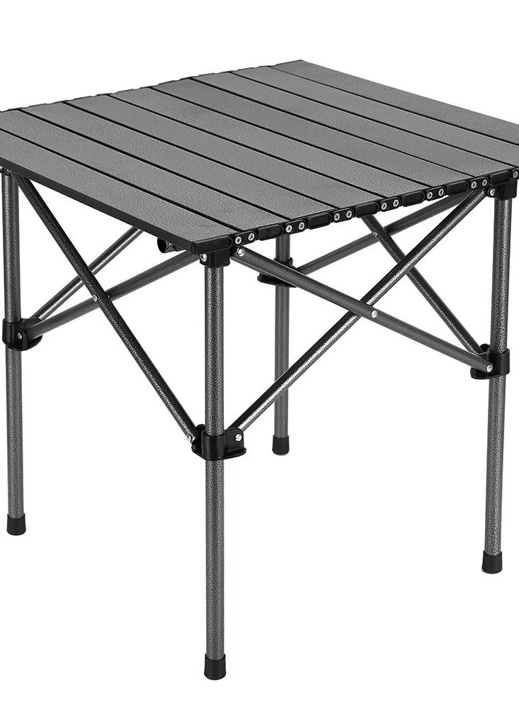 AGD Folding Camping Table Portable Picnic Table with Handbag Suitable for Outdoors 55*50*50cm Black - Image 1